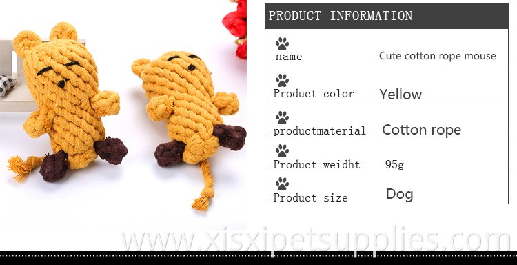 Cute mouse Models Cotton Pet Toys for Teath Dog Rope Toy